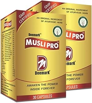 Musli Pro 60 Capsules for Strength, Stamina & Power | 100% Ayurvedic | Improves Immunity | Reduces Stress