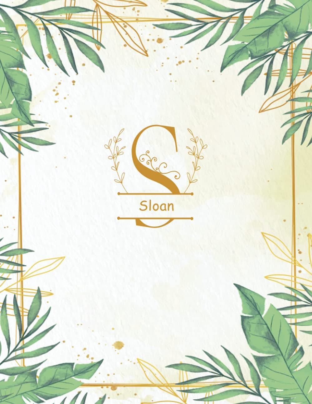 S - Sloan: Personalized Name Notebook | Wide Ruled Paper Notebook Journal | For Teens Kids Students Girls| For Home School College | 8.5 x 11 inch 160pages