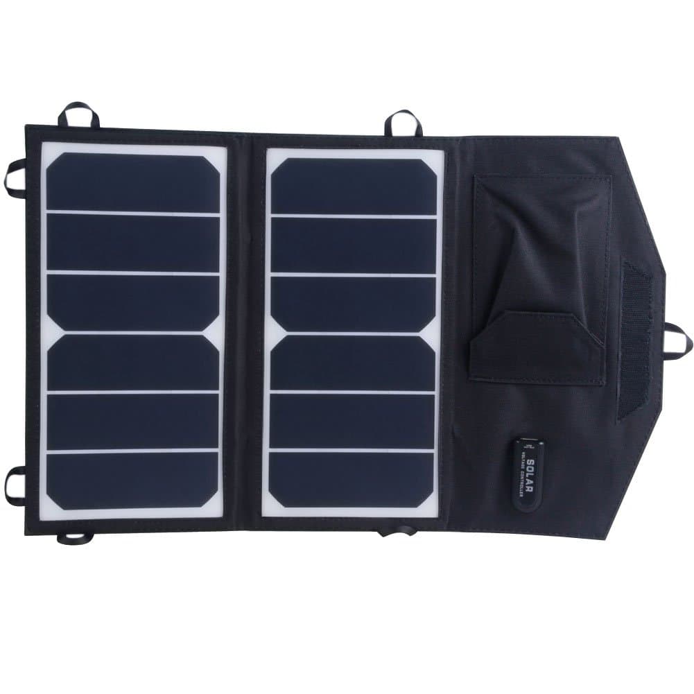 KINGSOLAR 14W 5V Portable Solar Charger USB Solar Panel for iPhone 6 Plus 6 5S 5C 5 4S, iPads, iPods, Samsung Galaxy and Many Other 5V USB-Charged Devices
