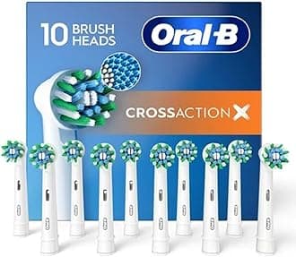 Cross Action Electric Toothbrush Replacement Brush Heads, 10 ct.