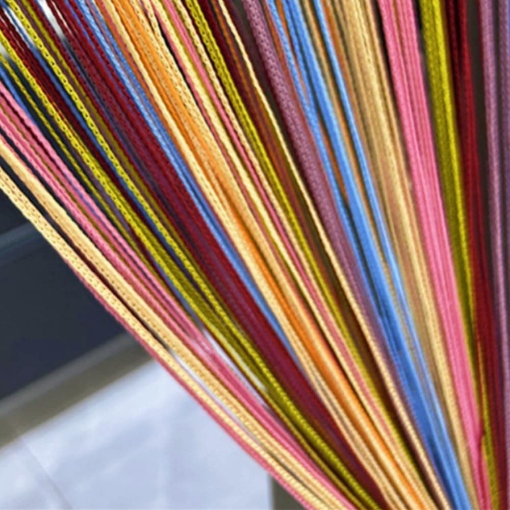 2pack Doorways Door String Curtain 100X200cm Wall Panel Fringe Window Room Blind Divider Tassel Screen for Party Home Wedding Decorative (7 Colorful 2pack)