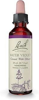Bach Original Flower Remedies, Water Violet - Connect with Others - Natural Homeopathic Flower Essence for Emotional Balance - Vegan, Gluten Free, Sugar Free - 20mL Dropper
