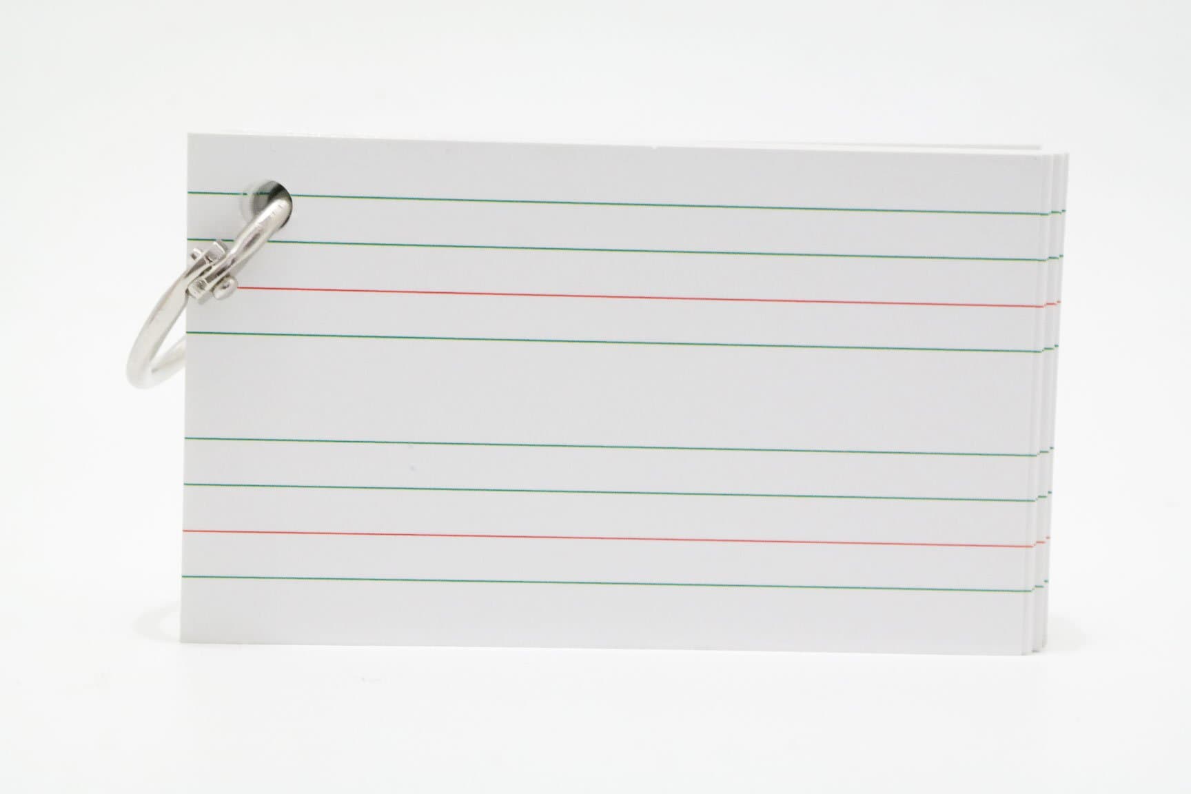 Mini Half Sized Combo Ruled Thick Index Cards Hole Punched with Ring, 3.5 X 2 Inches, 50 Per Pack