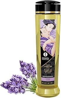 Shunga Massage Oil-E22947 Massage Oil Lavender One Size