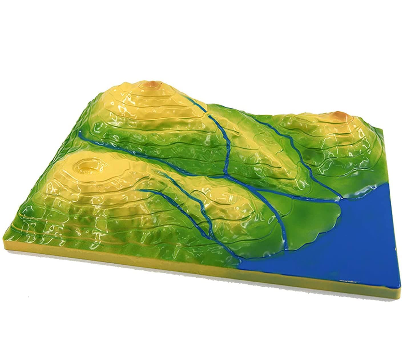 3D Plate Tectonics Model Display Kit, Geology 3D Plate Tectonics Model, Interpretation Model of Contour Topographic Map, Removable Resin Material, School Geology Class Teaching Aids.