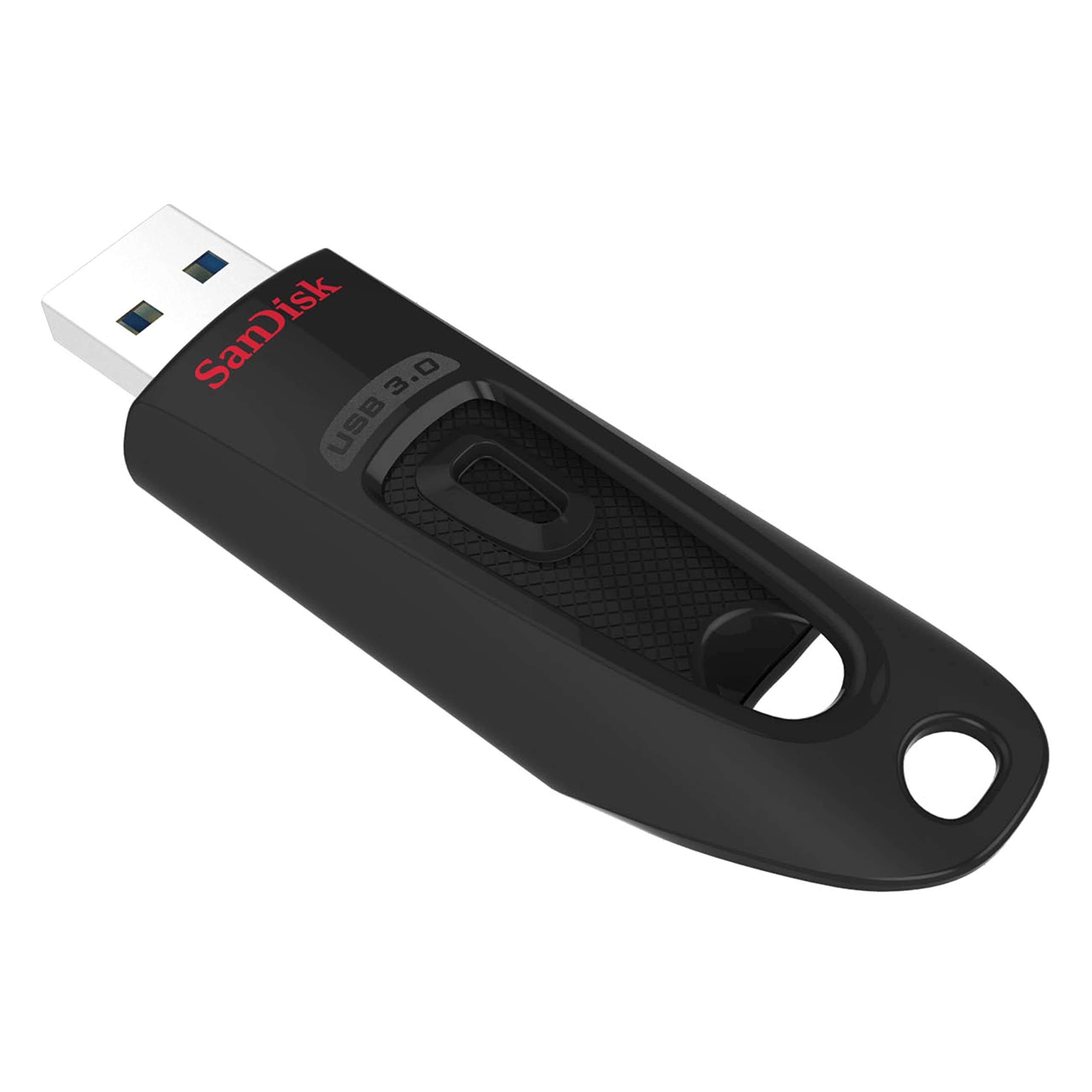 SANDISK Ultra USB Type-A Flash Drive 256GB (USB 3.0 Memory Stick up to 130MB/s Transfer speeds, RescuePro Recovery Software, Password Protection, Durable) Black