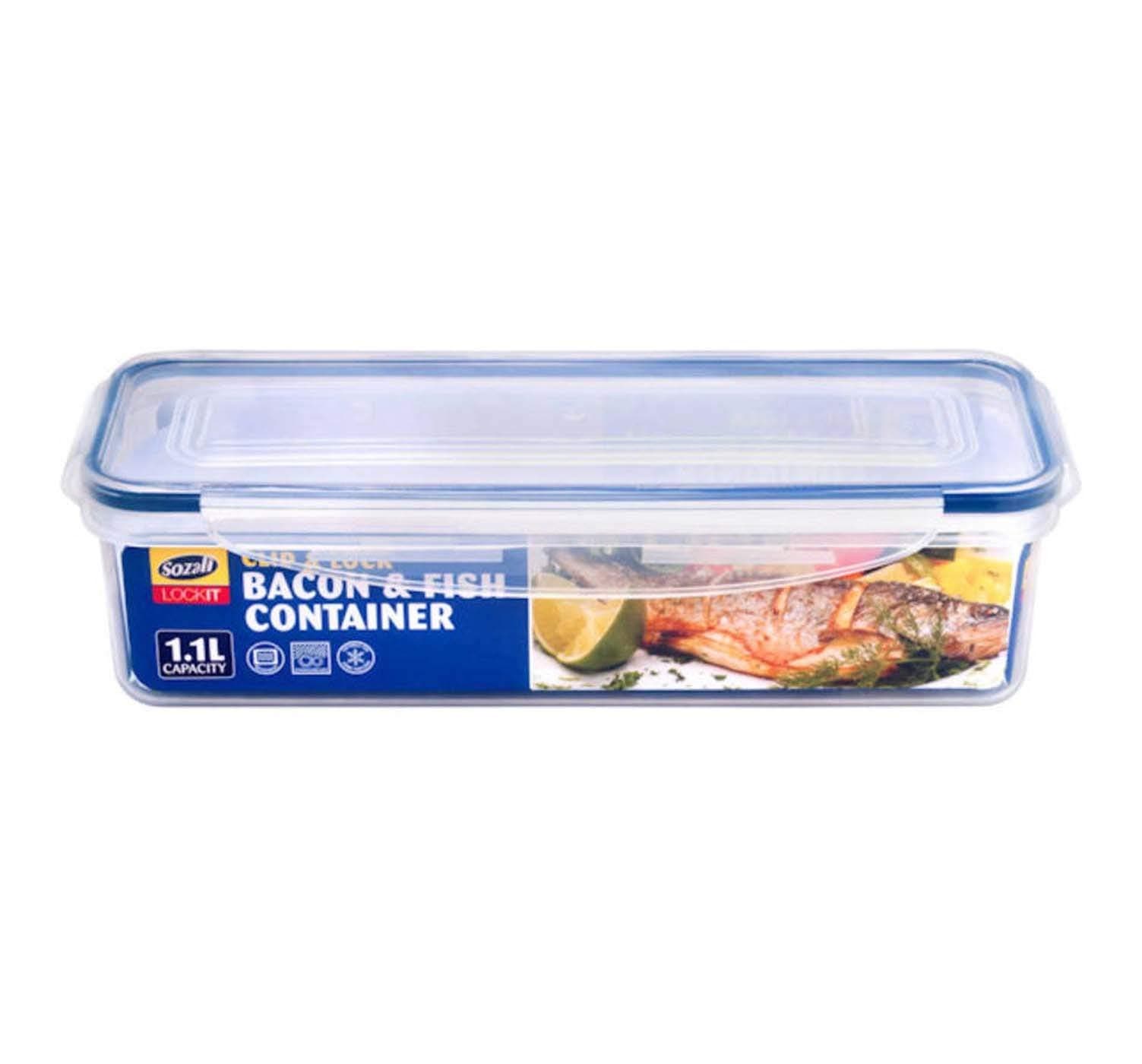 1.1 Litre Long Bacon Fish Plastic Food Container Storage Box
