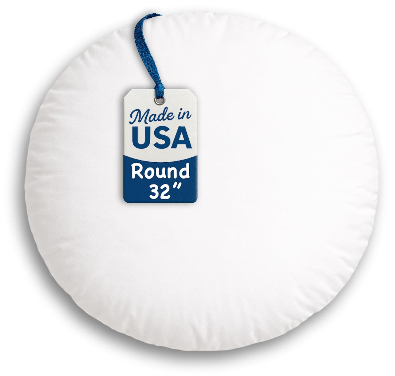 Foamily Round Throw Pillow Inserts, 32" Round Pillow Form & Circle Pillow Stuffer, Polyester Round Cushion & Lumbar Pillow Insert for Indoor Use, Made in USA