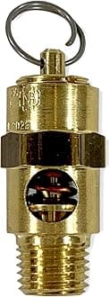 Brass, 1/4" NPT Industrial Soft Seat Safety Pressure Relief Valve, Made In The USA (75 PSI / 71 SCFM)