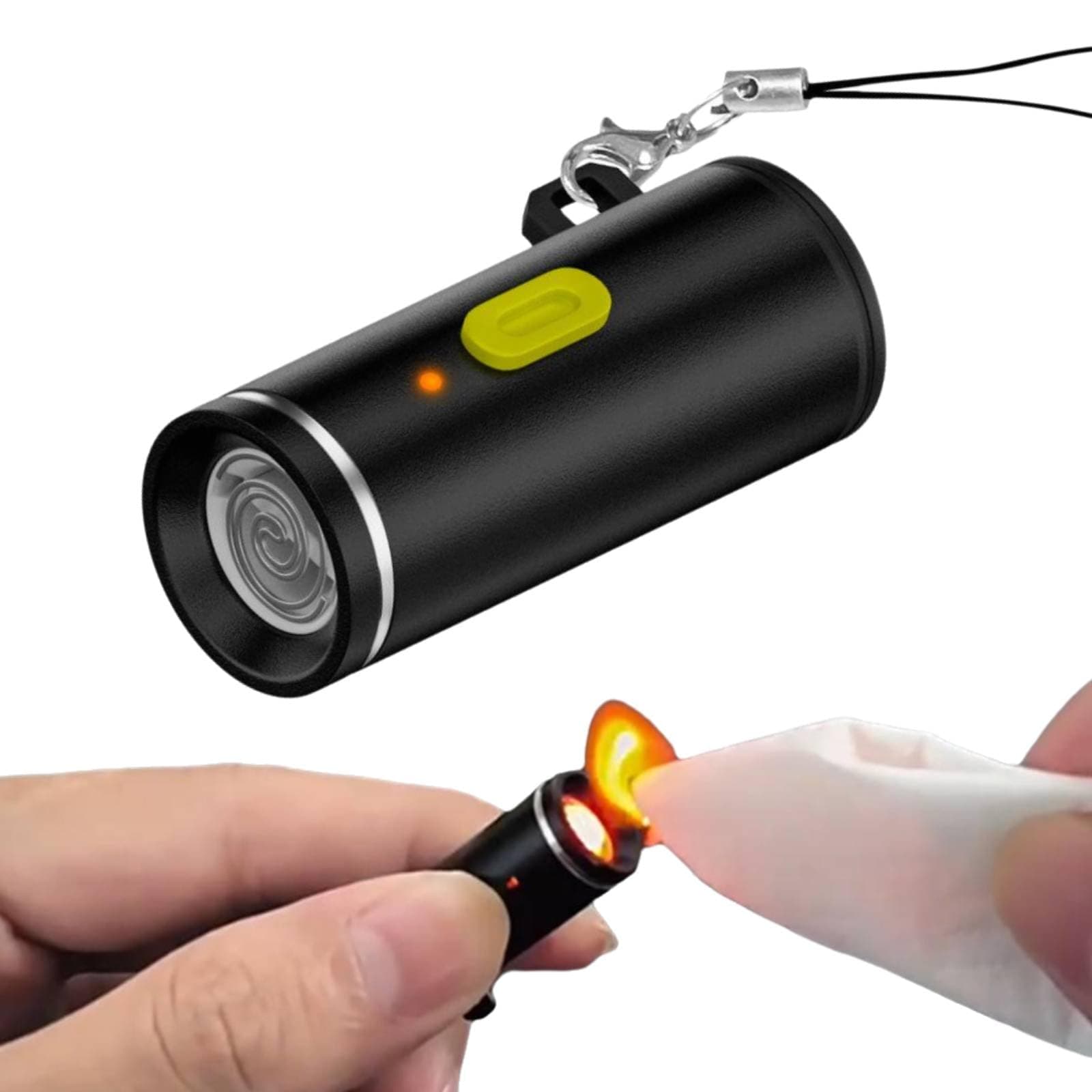 USB-C Electric Lighter, Mini Lighter, Windproof Waterproof Flameless Lighter,Type C Mini Portable Electric Lighter for USB Type C Device Chargers, Power Banks (Black)