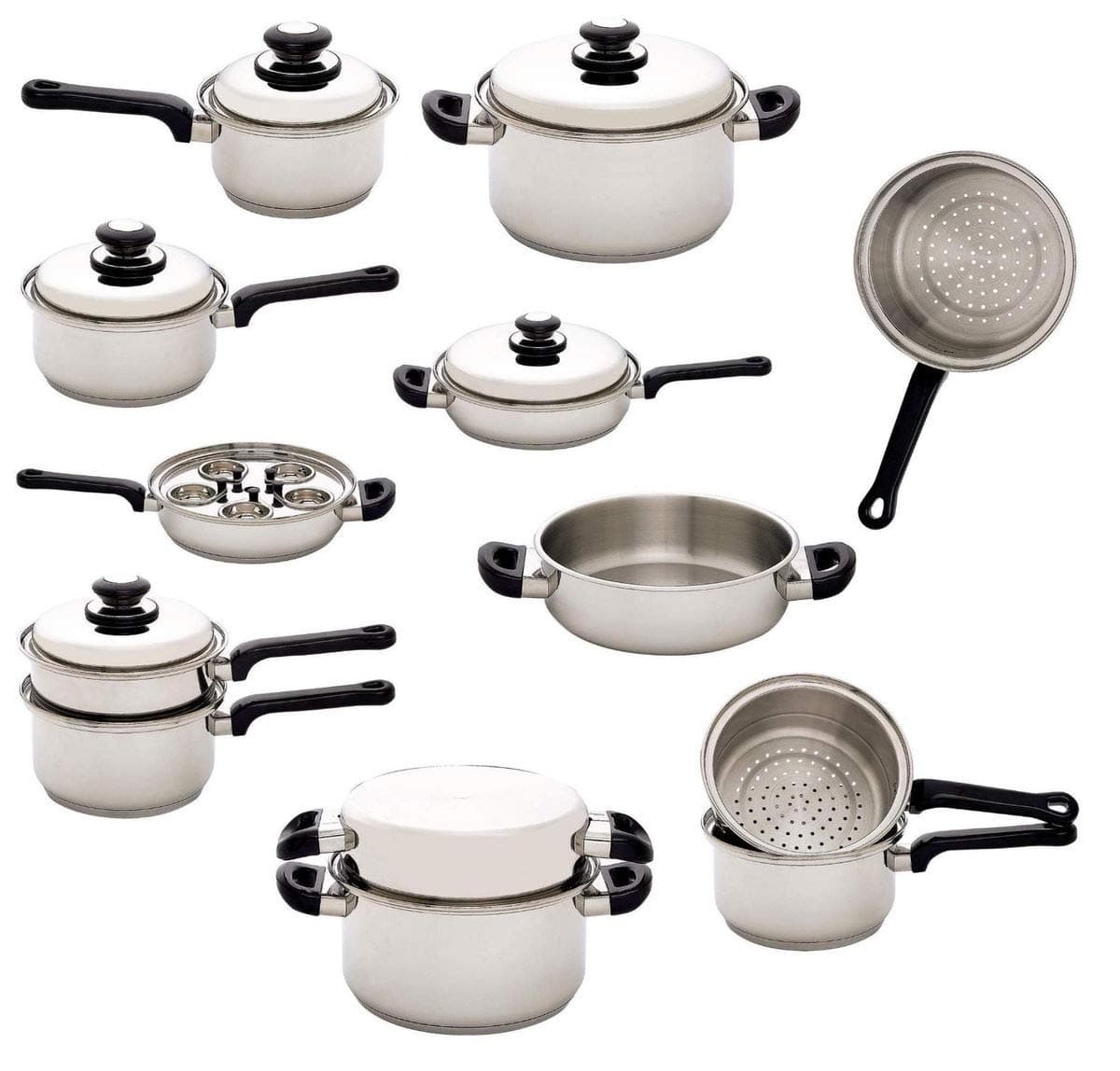 17pc Stainless Steel Cookware Set
