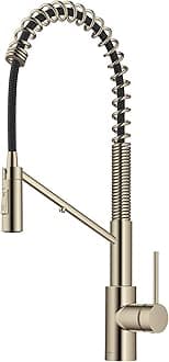 KRAUS Oletto 2-in-1 Commercial Style Pull-Down Single Handle Water Filter Kitchen Faucet for Reverse Osmosis or Water Filtration System in Spot-Free Antique Champagne Bronze, KFF-2631SFACB