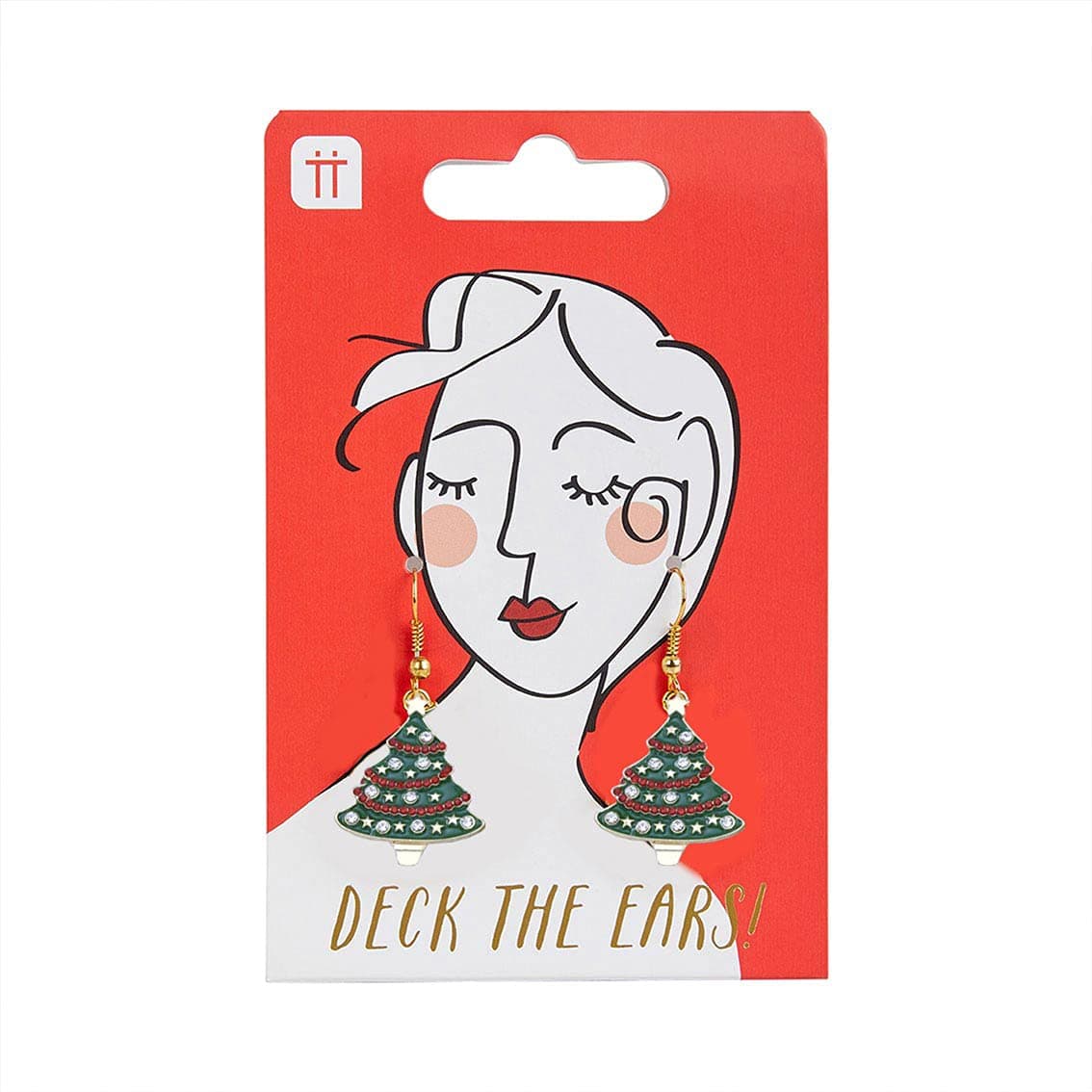 Talking TablesTalking Tables Head Turners Christmas Tree Earrings