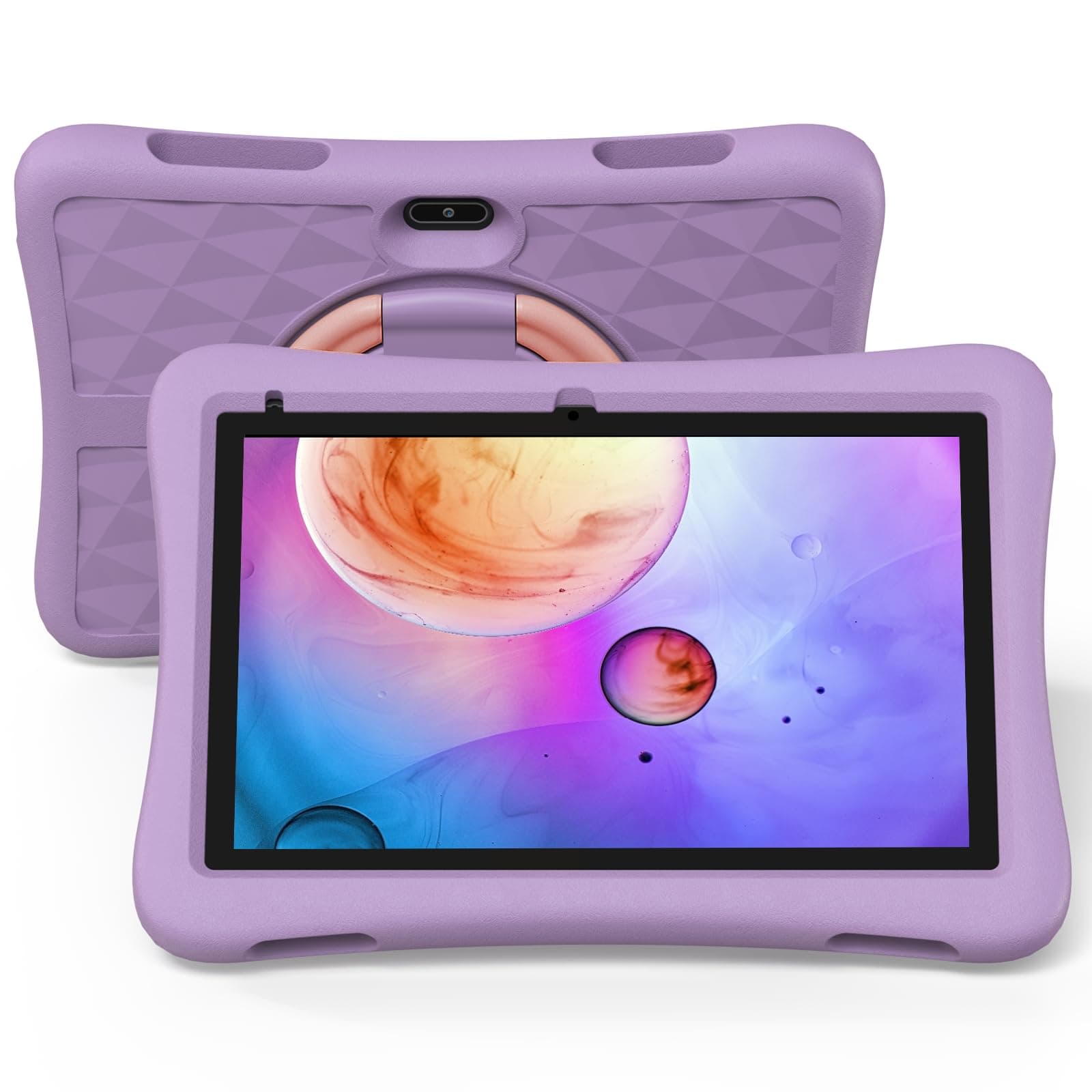 – Plimpton Tablet Android 15, 10 inch with Google Space, 9GB (3+6GB expansion) RAM/64GB Storage, 5-core, 6000mAh Battery, WiFi, PlimPad Tablet (Purple)