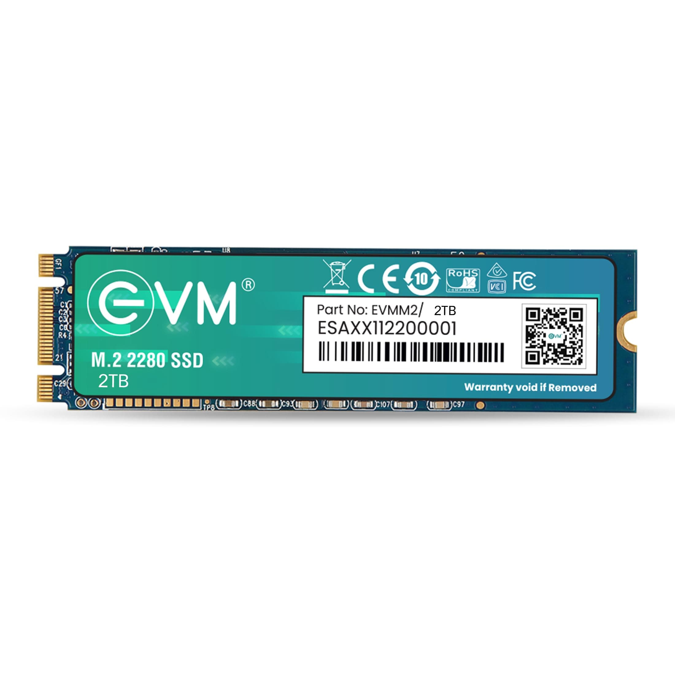 EVM 2TB M.2 (2280) SATA Internal SSD - 550MB/s Read & 500MB/s Write - 5-Year Warranty (EVMM2/2TB)
