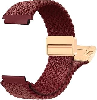 Braided-Band Compatible with Amazfit-Bip 5/Bip 6,22mm Upgrade Magnetic Band for Amazfit Helio/GTR 4/GTR 3 Pro/GTR 3/GTR 2e/GTR 2/GTR 47mm/Stratos 3/2/2s/Pace