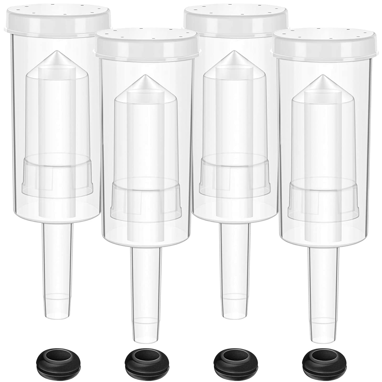 4 Pieces Fermentation Tube Fermentation Airlock Set Plastic Airlock Fermentation Bung with Silicone Eyelets for Home Brewing Wine Making Sauerkraut