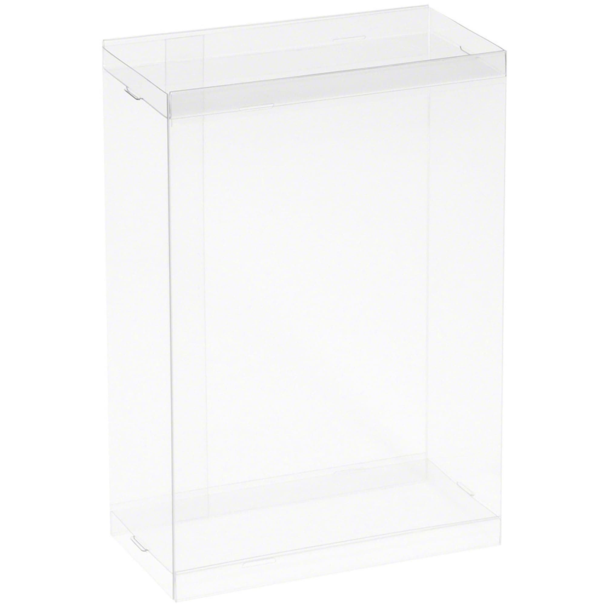 Clear Folding Display Box for Large 5-6 inch Dolls and Action Figures, 5" W x 2.5" D x 6.5" H