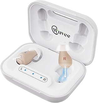 OTC Hearing Aids for Seniors, Rechargeable Hearing Aid Amplifiers Devices with Noise Cancelling Clear Sound, Superior Sound Quality for Adults Women Men Hearing Loss, Auto On/Off