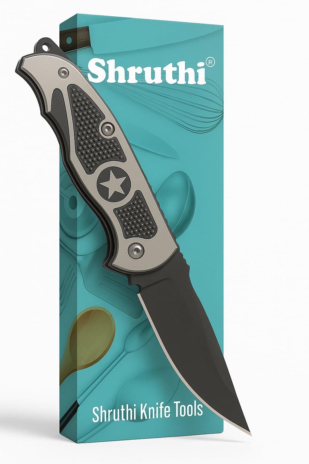 Shruthi Star Shield Foldable Knife (Manual) For Kitchen, Home,Travel and Office Tool Carbon Steel pack of 1