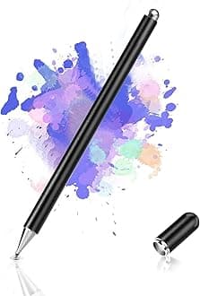 Stylus Pen for iPad，Disc Stylus Pens for Touch Screens, Passive Stylus with Magnetic Cap, Compatible with Apple/iPhone/iPad/Android/Microsoft Tablets and All Passive Touch Screen (Black)