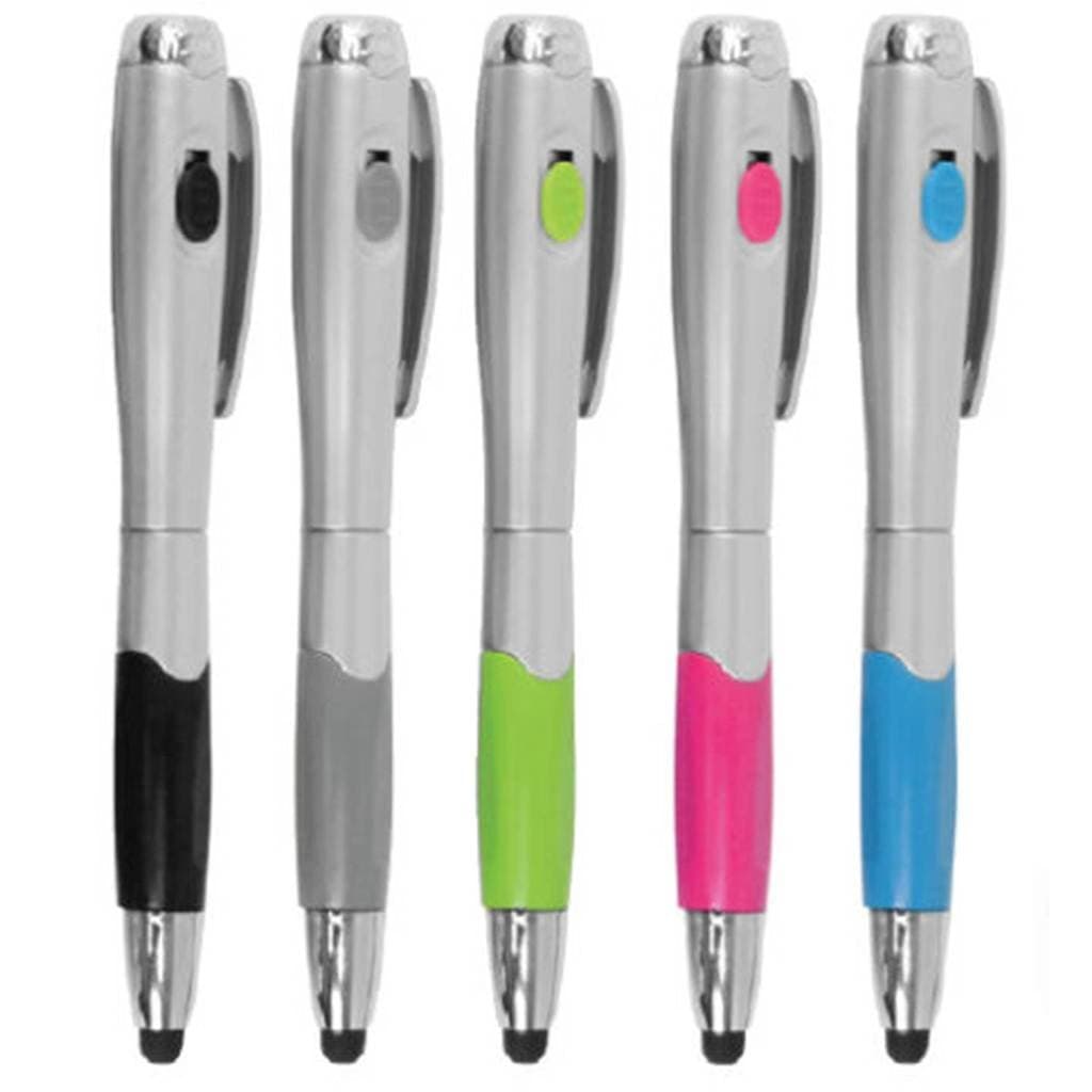 Stylus [5 Pcs], 3-in-1 Universal Touch Screen Stylus + Ballpoint Pen + LED Flashlight for Smartphones Tablets iPad iPhone Samsung etc