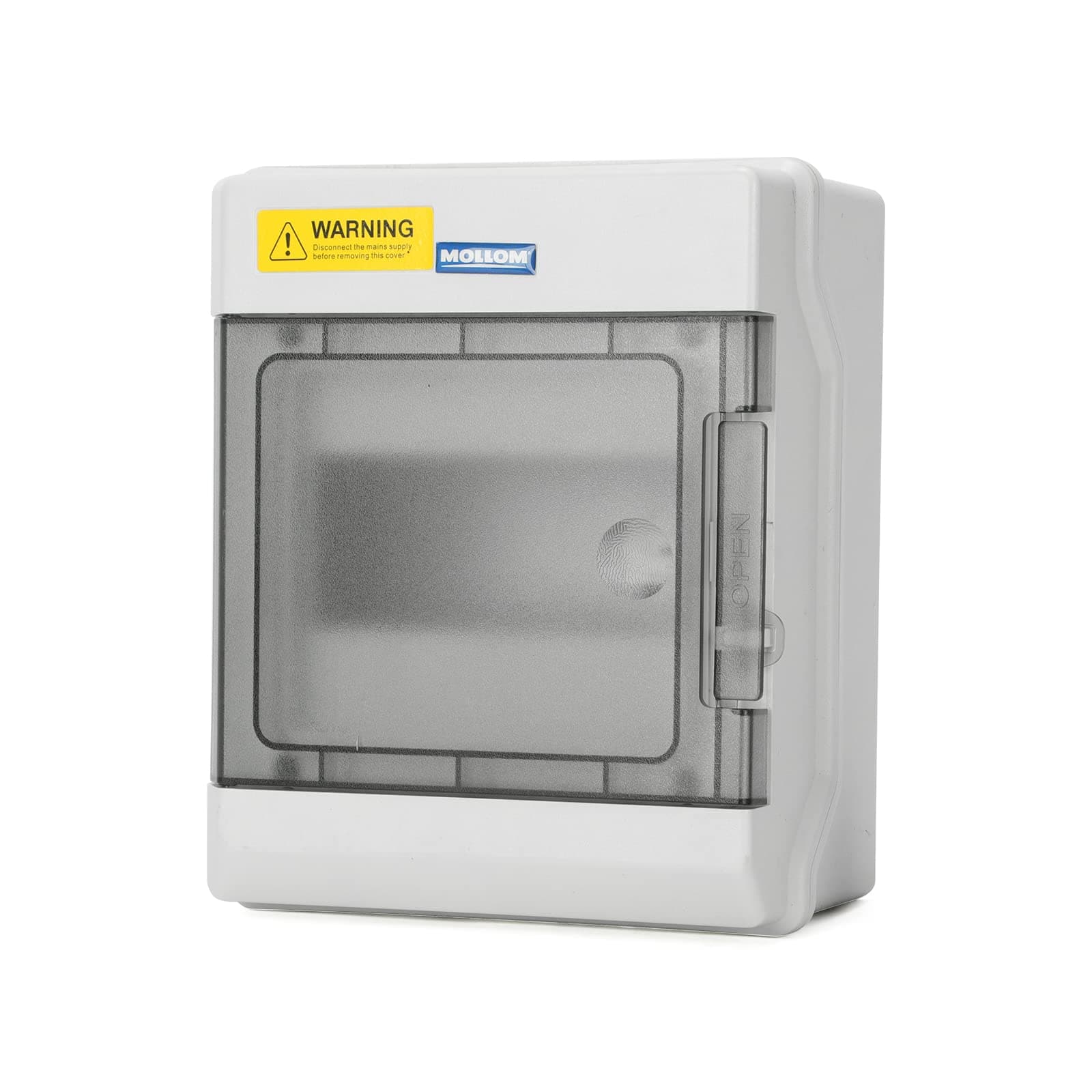 Mollom 6 Way Power Distribution Box with Bus Bars and Din Rail for Miniature Circuit Breaker MCB, Waterproof IP66.Padlock Available for Indoor and Outdoor Use