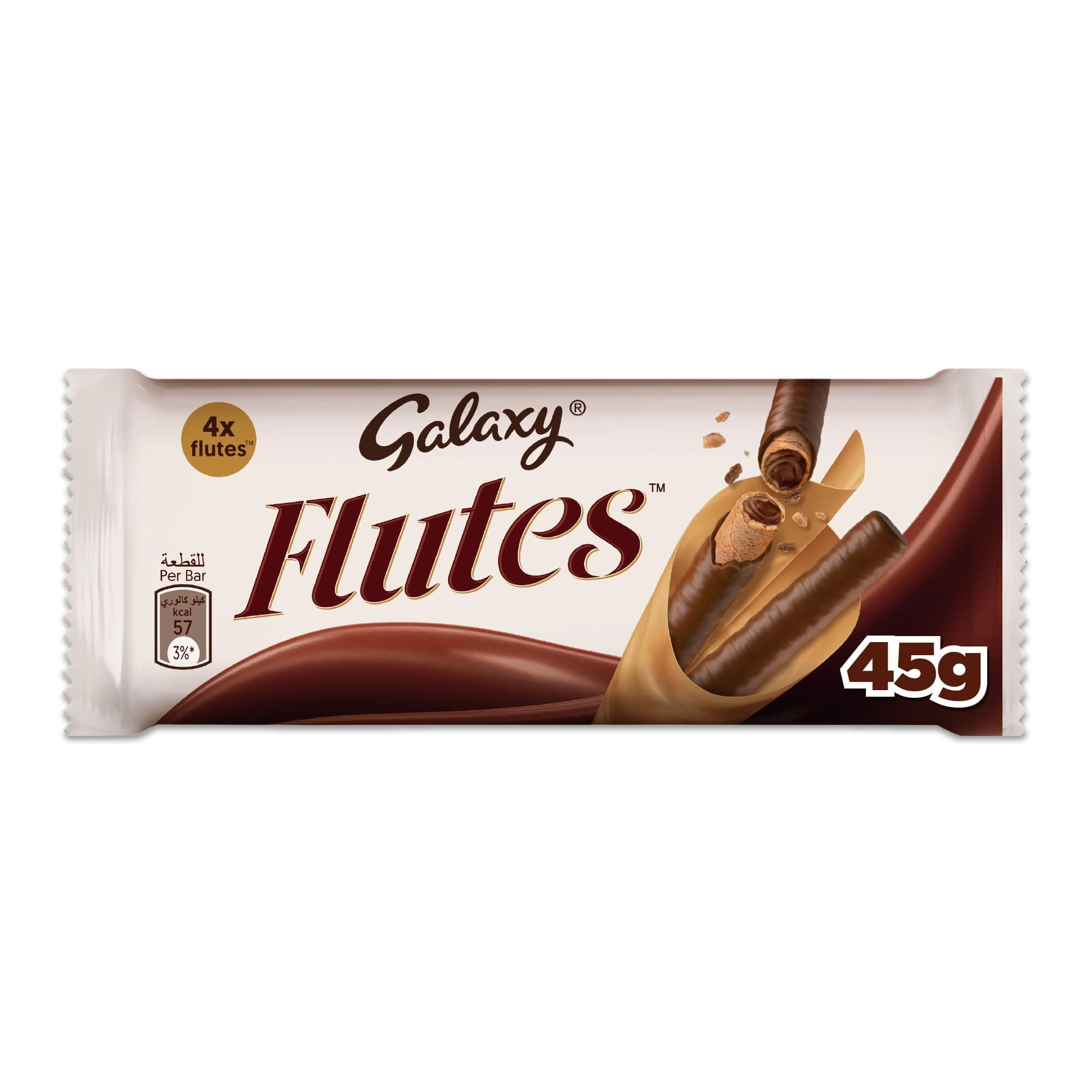 Flutes Chocolate Fingers 12 x 45g