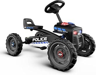 Pedal Car Buzzy Police with soundbox | Pedal Go Kart, Ride On Toys for unisex, Ride on Toys, Outdoor Toys, Beats Every Tricycle, Adaptable to Body Length, Go Cart for Ages 2-5 Years
