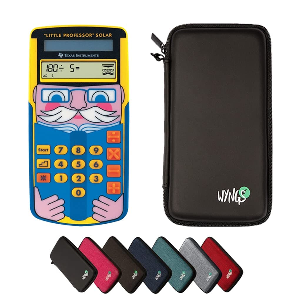 CALCUSO Basic Set Black with Calculator TI Little Professor Solar