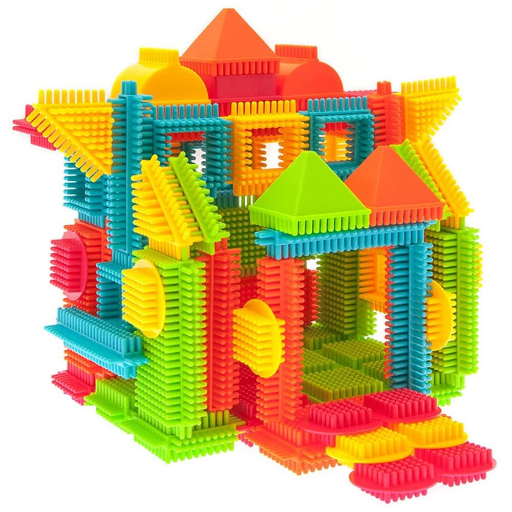 Bristle blocks 158pcs Bristle Shape 3D STEM Building Blocks Tiles Truck Theme Set Construction Learning Toy Stacking Educational Block, Creativity Beyond Imagination (First Edition)