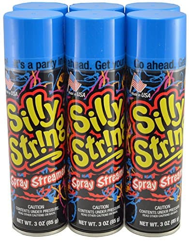 Blue Silly String, Made in USA | 3 oz. (6 Pack)
