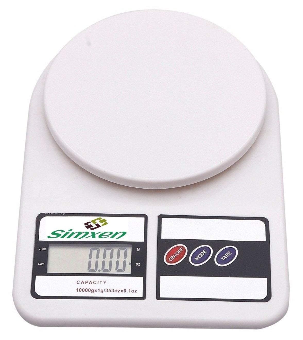 Electronic Digital 10 Kg Weight Scale Kitchen Weight Scale Machine Measure for Measuring Fruits,Spice,Food,Vegetable and More White
