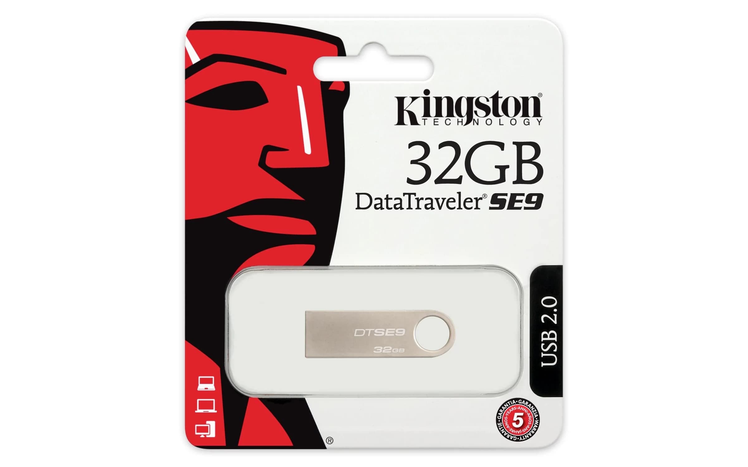 Kingston Technology Dtse9H/32Gb 32 Gb Usb 2.0 Data Traveler Se9H Flash Drive With Metal Casing, Beige