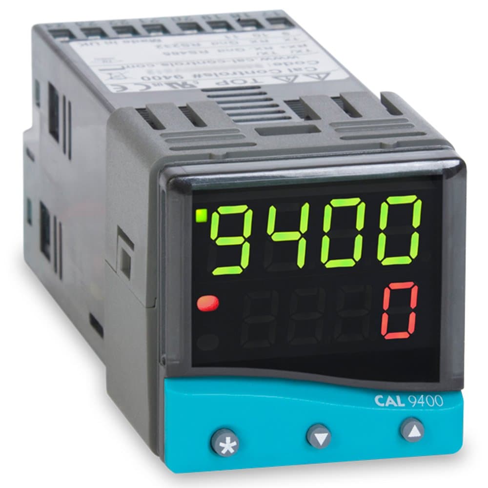 940000000 CAL 9400 Series 1/16 DIN Temperature Controller, 100 to 240 VAC, SSR Driver and Relay Outputs