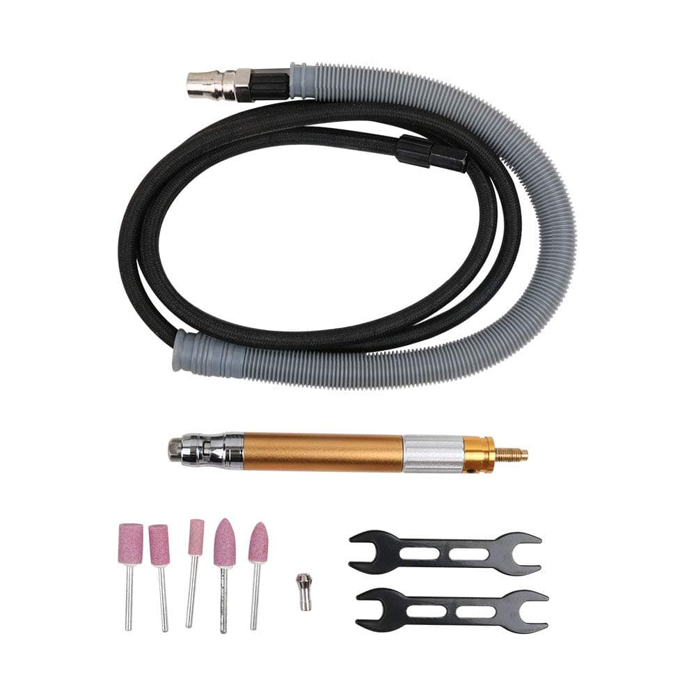 1/8" Air Micro Grinder, 3mm Pneumatic Micro Air Pencil Die Grinder Polishing Tool Kit，70000 RPM Free Speed for Cleaning Dies, Rotors, Backing Plates, Brake Pads, Mounts, Etc.