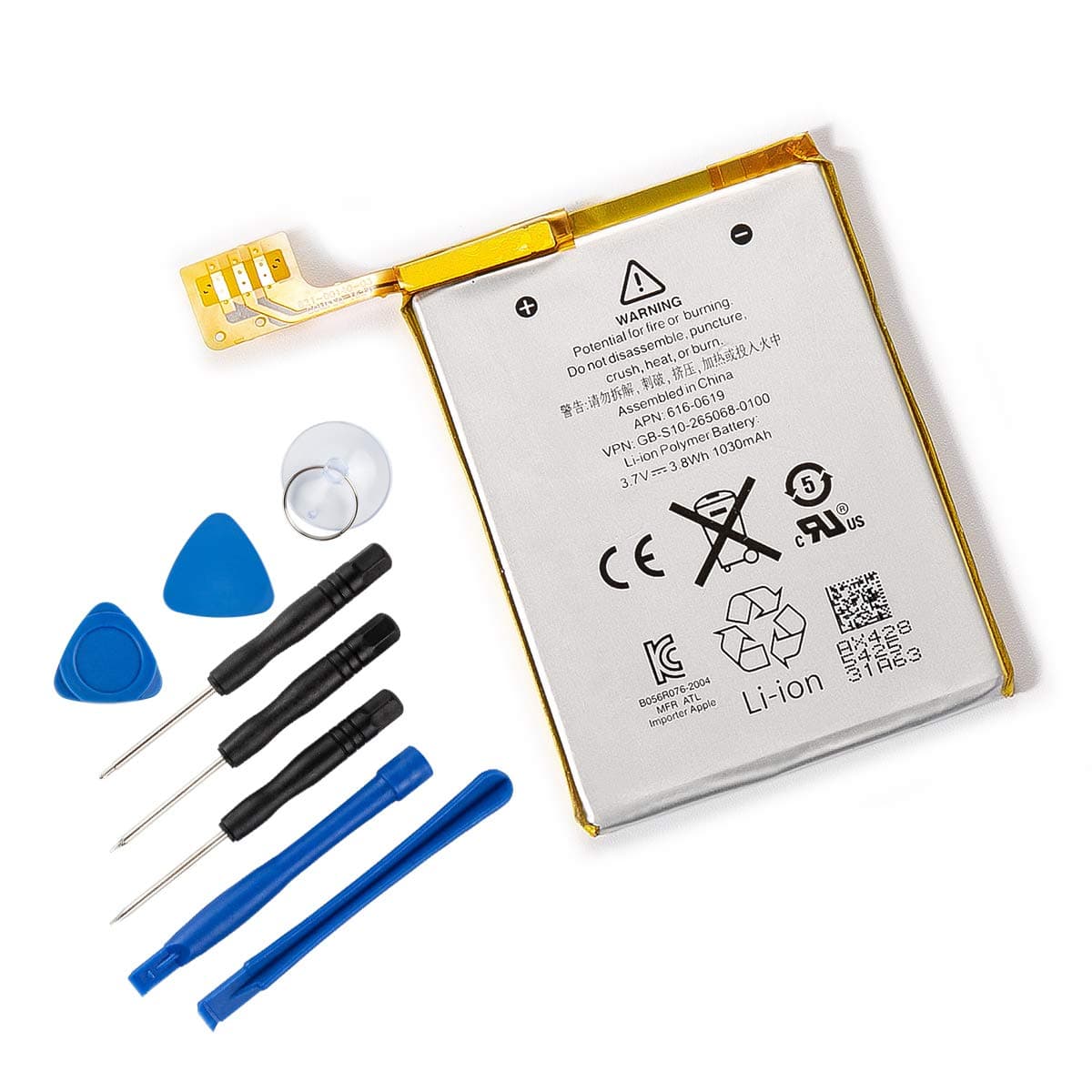 REYTRIC Replacement Battery Compatible iPod Touch 5 5th Generation gen with Installation Tools 1030mAh 3.7V 3.8Wh 616-0619