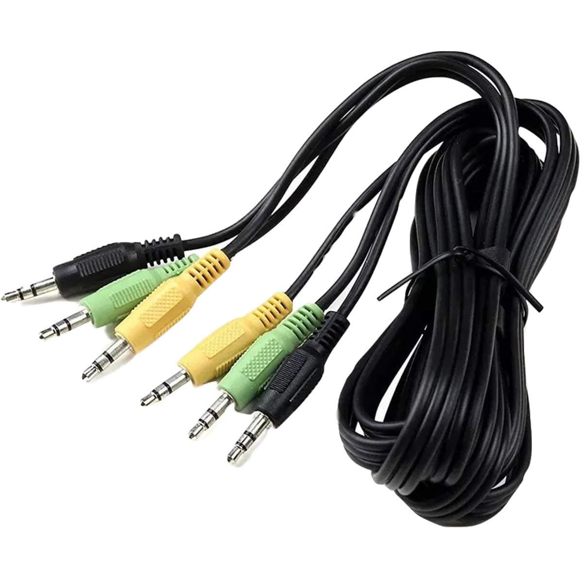 - Replacement 3.5mm 1/8" TRS Stereo 3 to 3 Mini Jack Color Coded Audio Cable Compatible with Logitech 5.1 Channel Computer Speakers z-5500, z-5450, z-5400, z-5300, z-906, z-680, x540 etc. 5FT