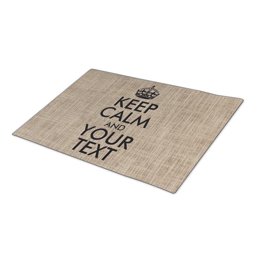 Keep Calm And Your Text Keep Calm Monogrammed Door Mat Christmas Doormat
