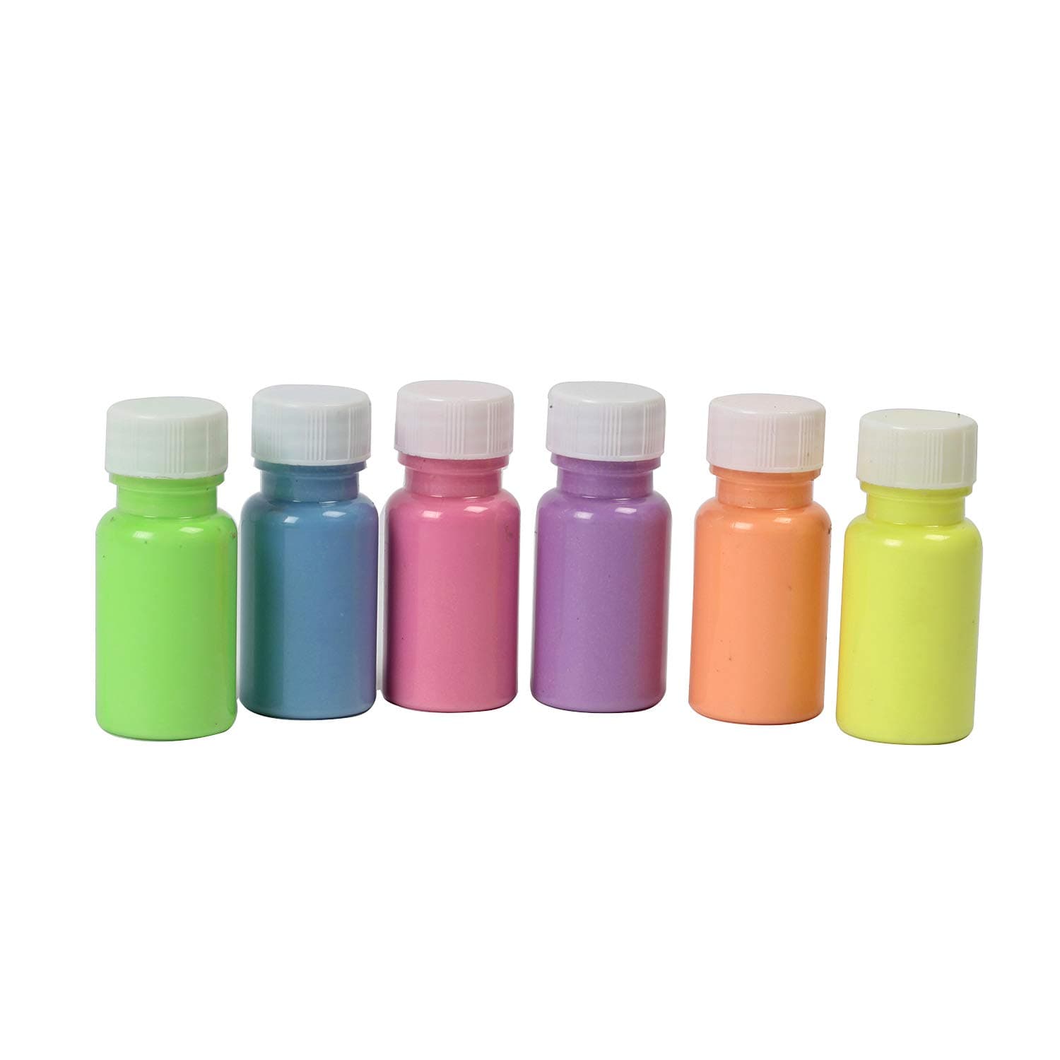 designers den Assorted Acrylic Colour -Glows in dark-20 ml per Bottle-Pack of 6