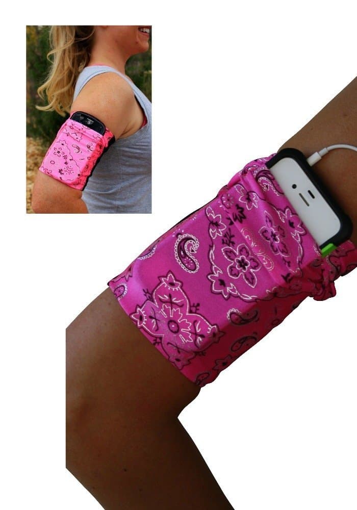 Pink Bandana Cell Phone Armband