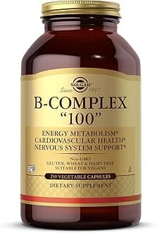 Vitamin B-Complex "50" | High Potency | 100 Vegetable Capsules | Supports Energy Metabolism and Immune Health | Non-GMO, Vegan, Gluten, Wheat & Dairy Free