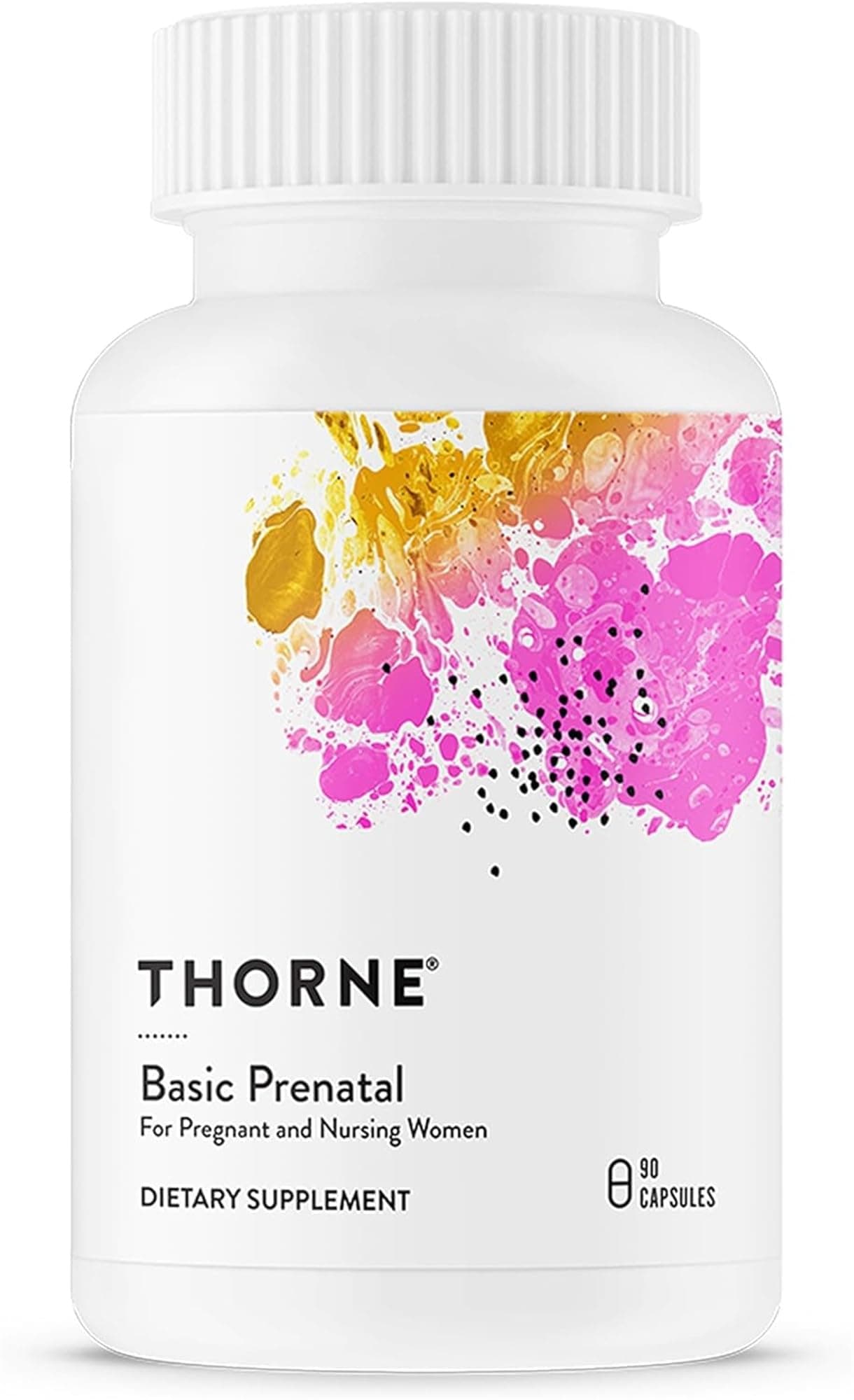 THORNE - Basic Prenatal - Well-Researched Folate Multi for Pregnant & Nursing Women - Includes 18 Vitamins & Minerals, Plus Choline - Third-Party Certified - Gluten, Dairy & Soy-Free - 30 Servings
