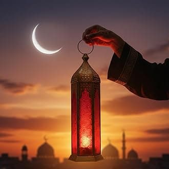 Moroccan Metal Lantern - Ramadan Lantern Decor, Arabic Lanterns for Indoor & Outdoor Use, Garden & Floor, Gold & Rose Gold Lanterns1 pc (Large Lantern Red)