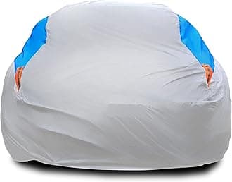 MORNYRAY Waterproof Car Cover All Weather Snowproof UV Protection Windproof Outdoor Full car Cover, Universal Fit for Sedan (Fit Sedan Length 154-163 inch, Silver)