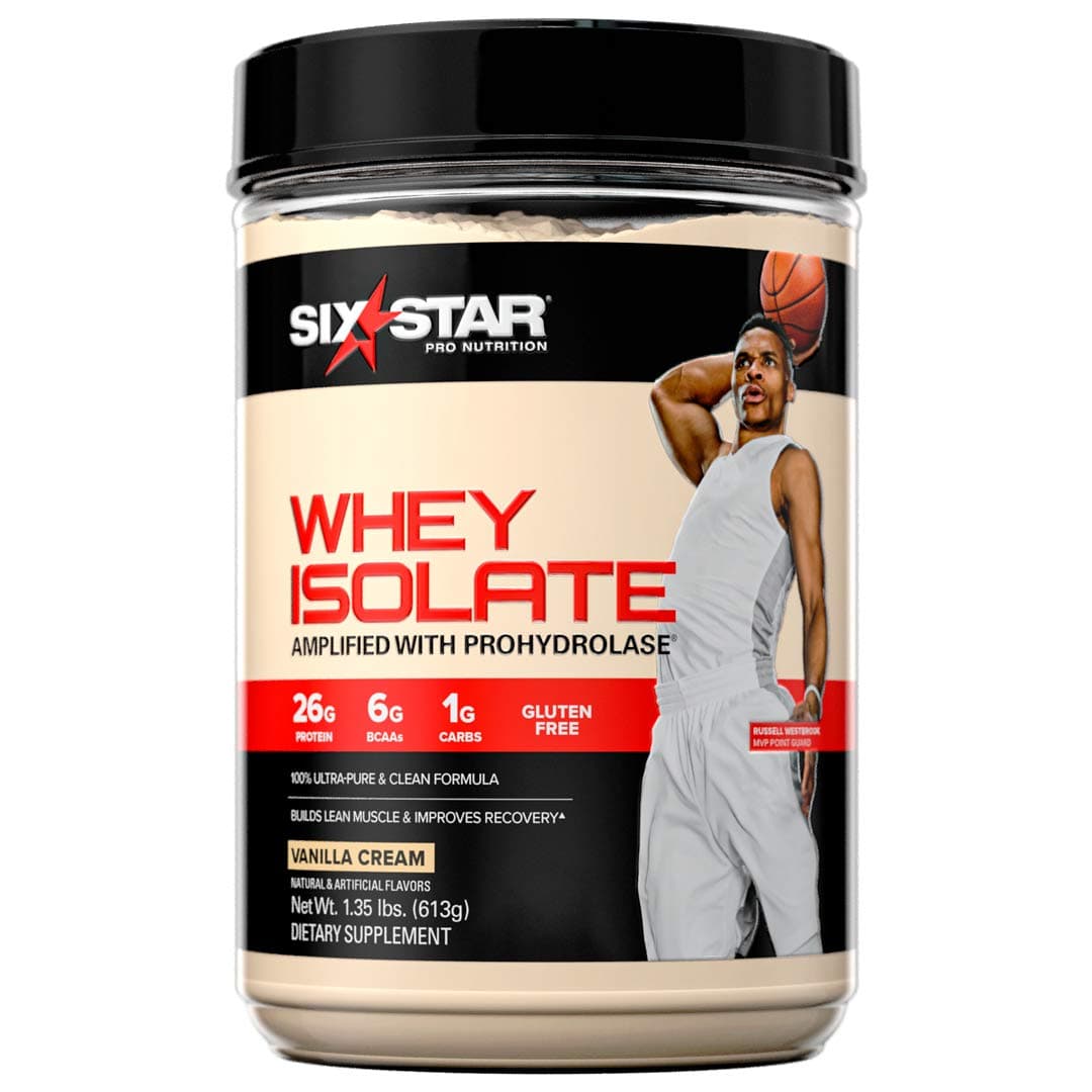 Whey Protein Isolate Six Star 100% Whey Isolate Protein Powder Whey Protein Powder for Muscle Gain Post Workout Muscle Recovery + Muscle Builder Vanilla Protein Powder (20 Servings)
