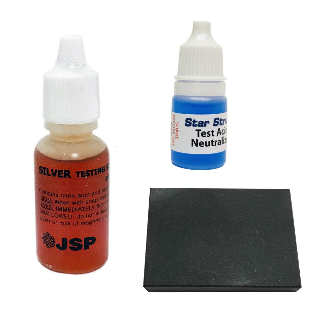 JSP Silver 925 Jewelry Test Solution Scratch Testing Stone and Neutralizer
