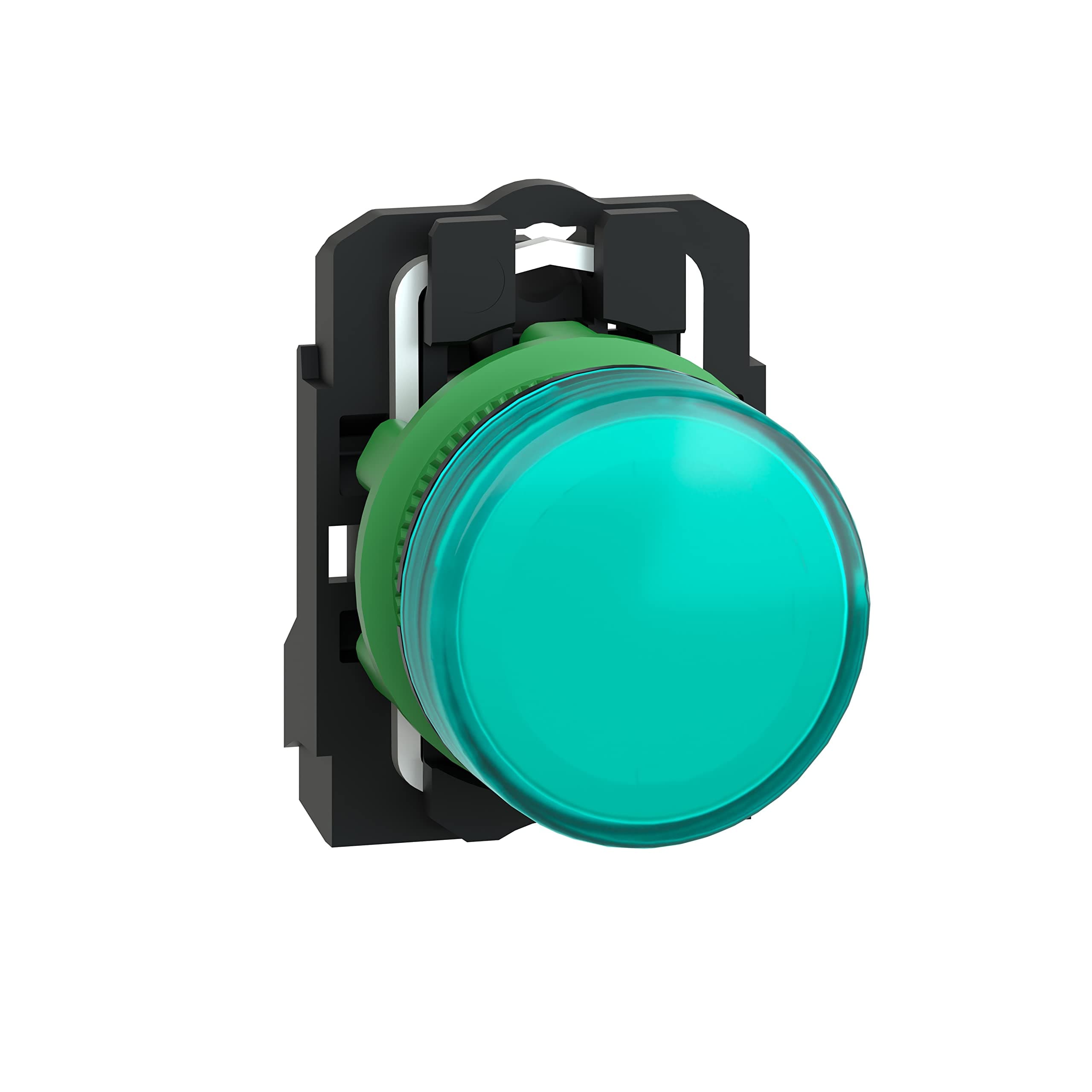 Schneider ElectricHarmony XB5 - Pilot Indicator Light, Plastic, Plain Lens, Integral LED, Industrial Control, 22 mm Mount, 230…240 V AC, XB5AVM3, Green