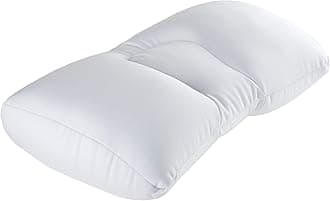 Microbead Pillow - Moldable and Temperature Regulating Cushion Ergonomic Pillow - Supports Head, Neck and Shoulders for Restful Sleep and Travel - (White)