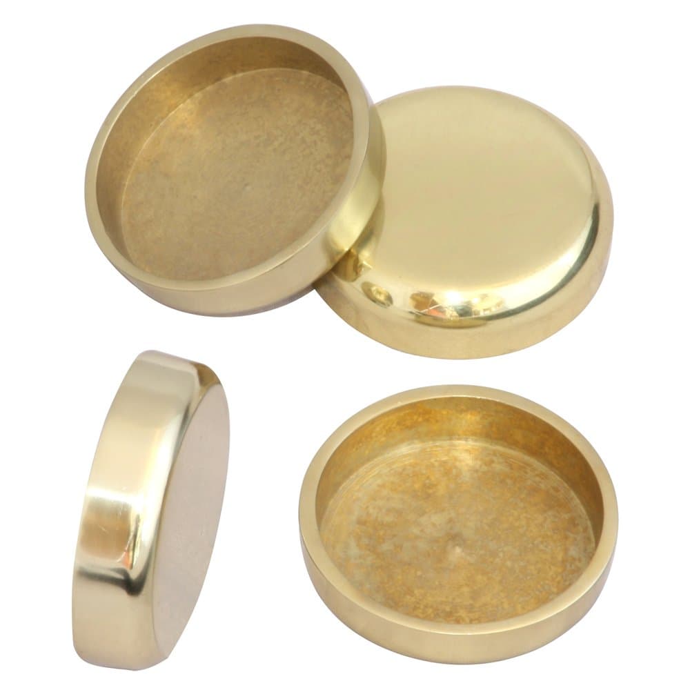 House of Brass | C18-PB-PACK04 | Solid Brass Castor Cup (Set of 4) | Polished Brass Castor Cup | Internal Diameter 49mm